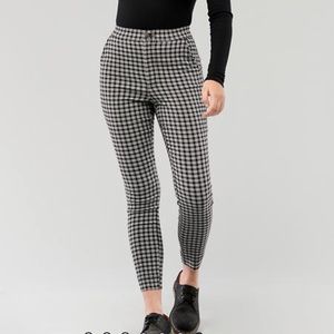 Hollister Black Plaid Pants